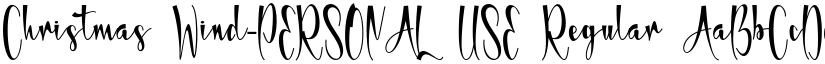 Christmas Wind-PERSONAL USE Regular font