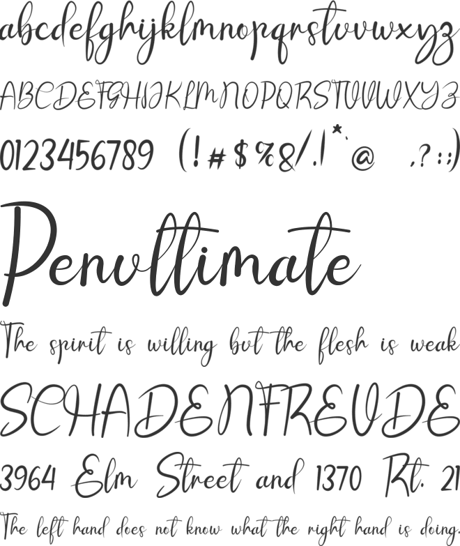 Misters font preview