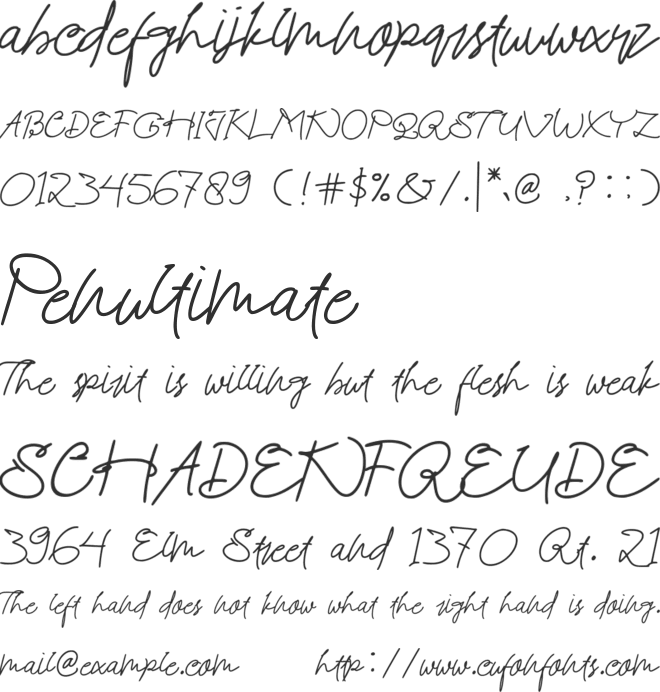 Galone font preview