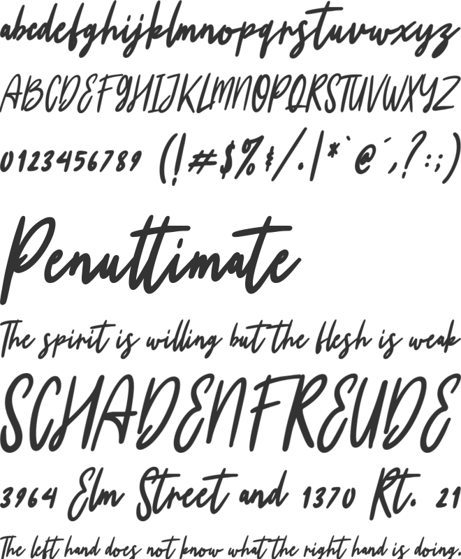 Winterstein font preview