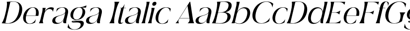 Deraga Italic font