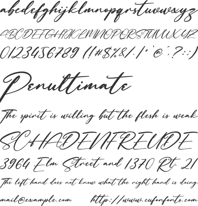 Klicktights font preview