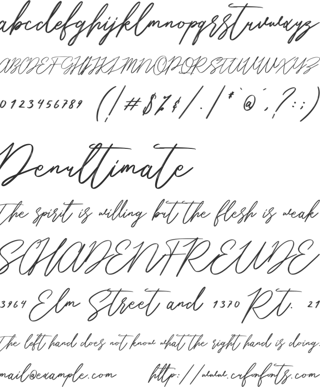 Hitshot font preview