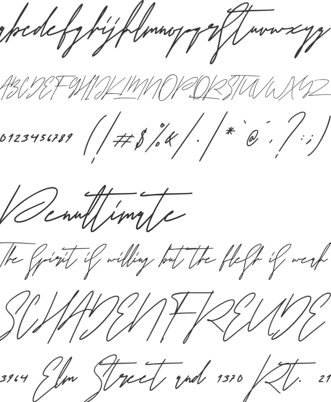 Quintaras font preview