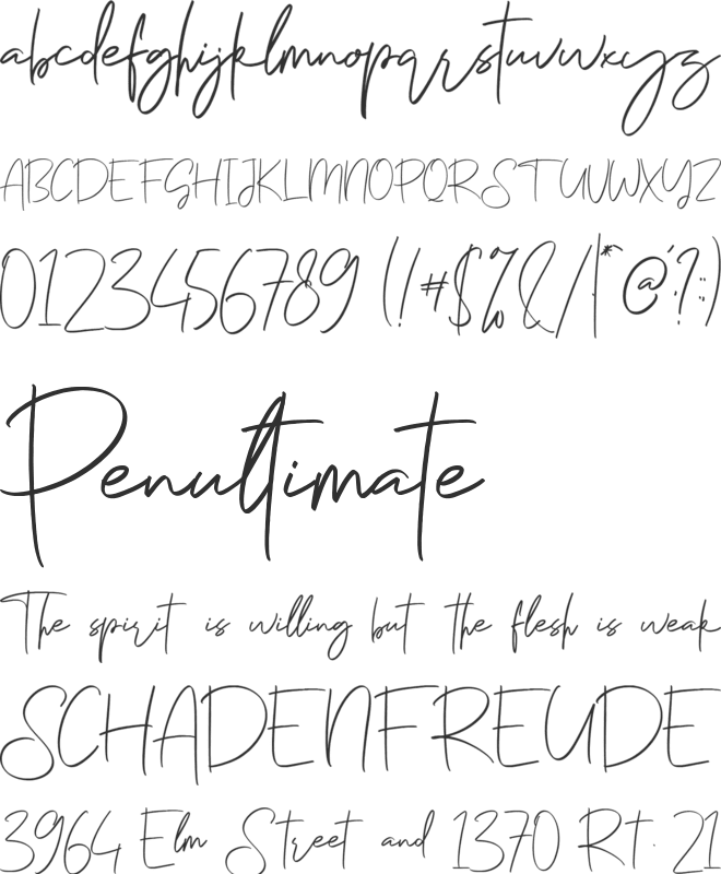 Guyad font preview
