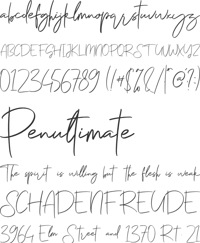 Guyad font preview