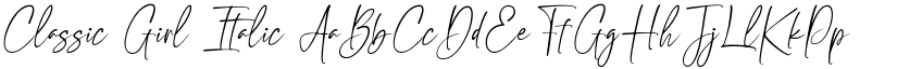 Classic Girl Italic font