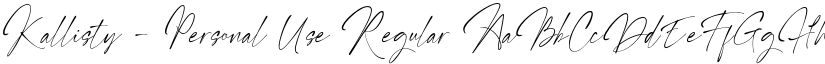 Kallisty - Personal Use font download