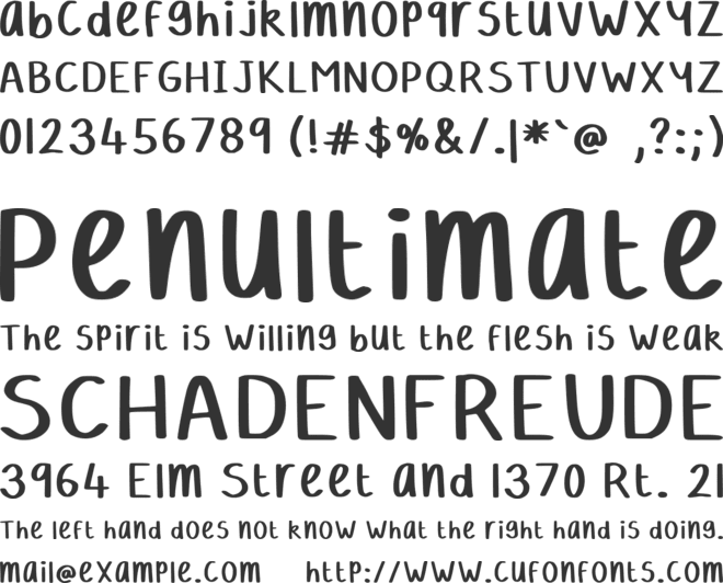 Hollies Big Ink font preview