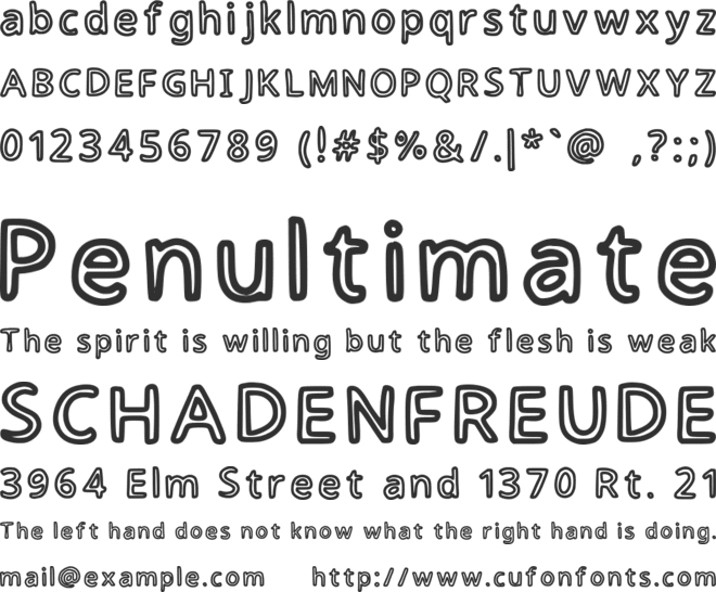 Hollies Outer Shell font preview