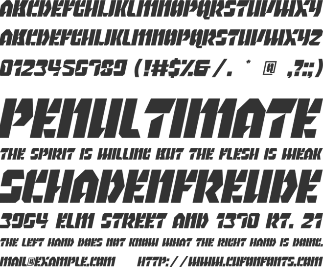 Valomax font preview