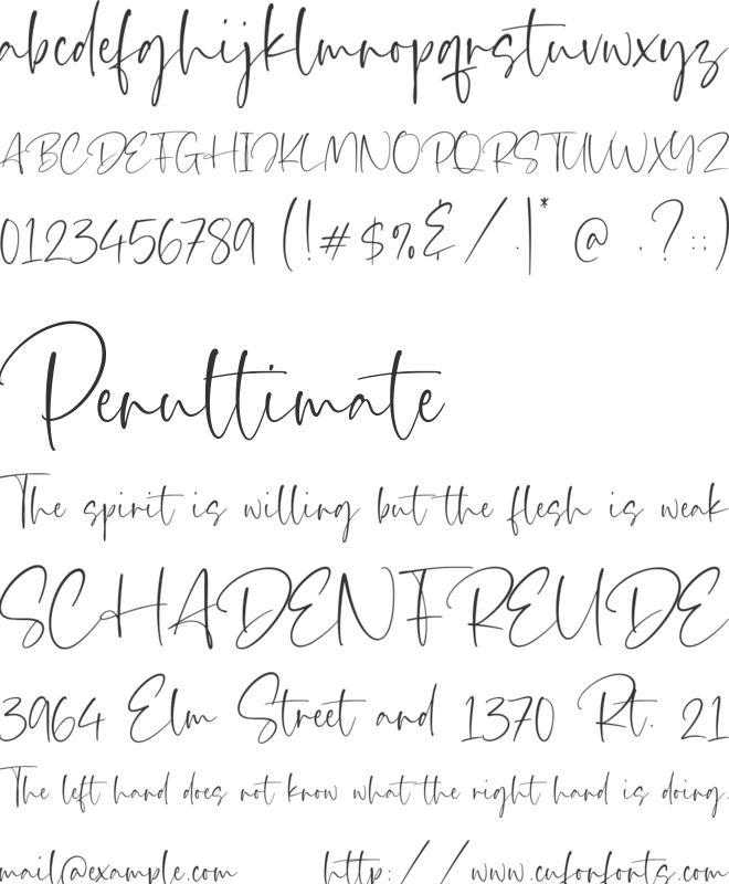 Sophia Marilyn font preview