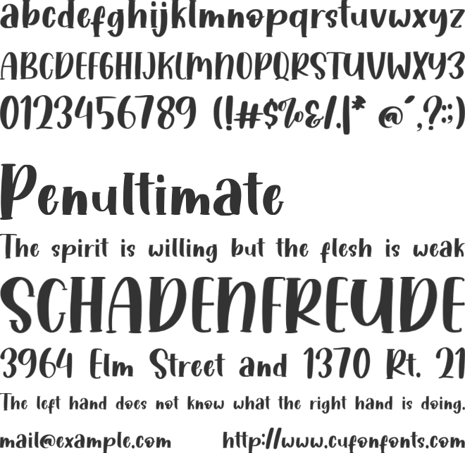 Kusuka Keju font preview