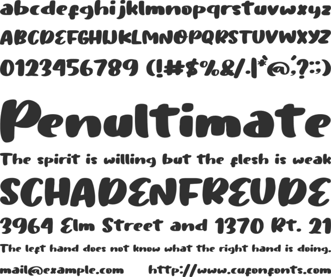 Angel Foods font preview