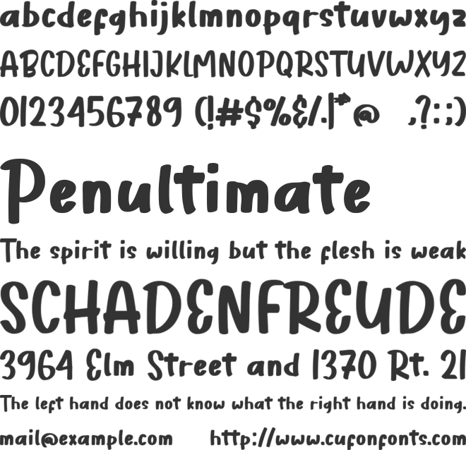 Misty Pink font preview