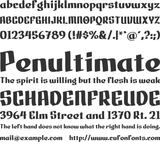 Mangore font preview