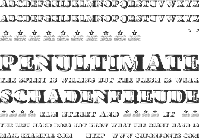 PLAZA PERSONAL USE font preview