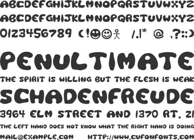 Plastic Tomato font preview