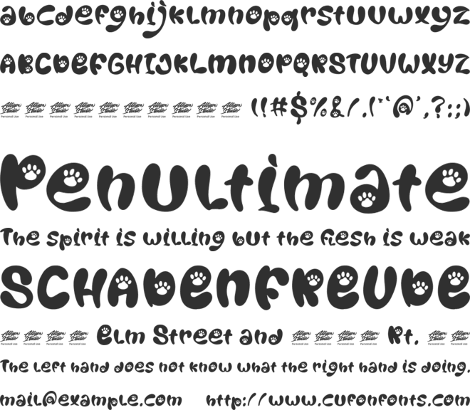 Good Pawoo font preview