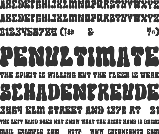 Salatiga font preview