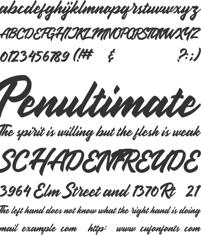 Handbrake font preview