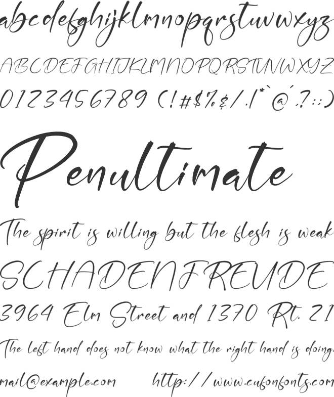 Ralkinsoon font preview