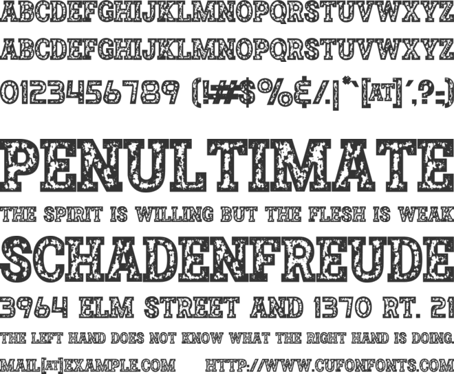 Gridiron font preview