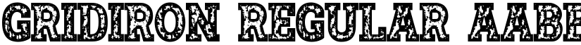 Gridiron Regular font