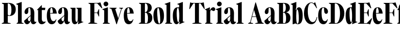 Plateau Five Bold Trial font