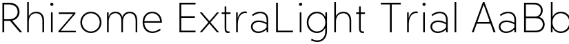 Rhizome ExtraLight Trial font