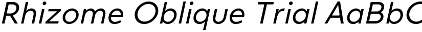 Rhizome Oblique Trial font