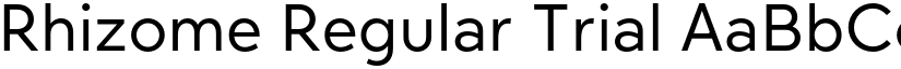 Rhizome Regular Trial font