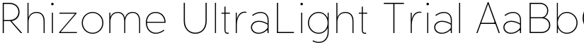 Rhizome UltraLight Trial font
