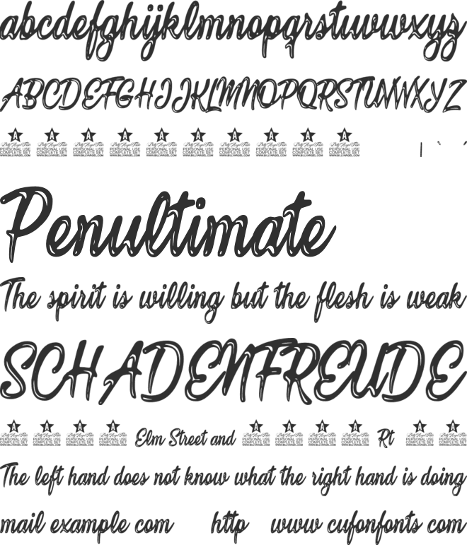 Bubbleshow Personal Use font preview