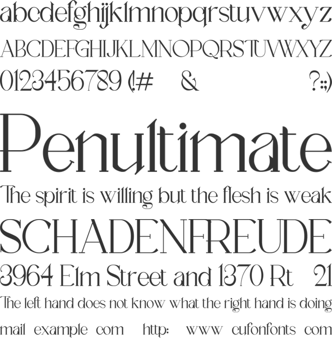 Rosalina font preview