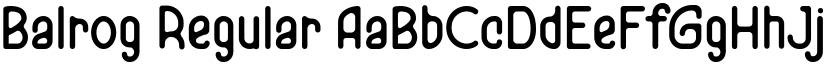 Balrog Regular font