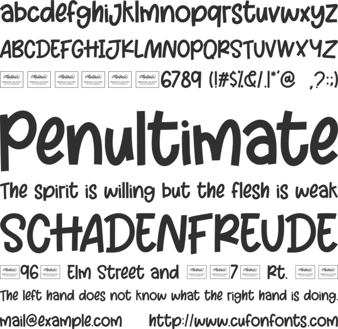 Charming font preview