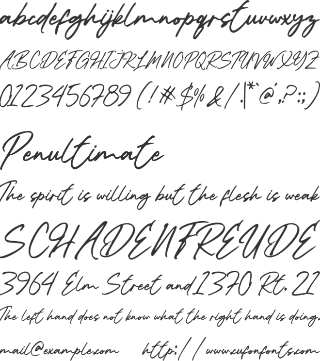 Gantol font preview