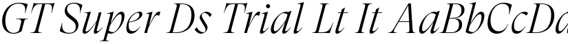 GT Super Ds Trial Lt It font
