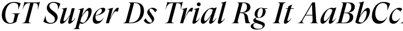 GT Super Ds Trial Rg It font