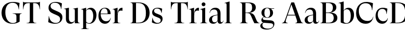 GT Super Ds Trial Rg font