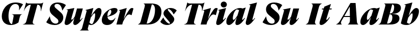 GT Super Ds Trial Su It font