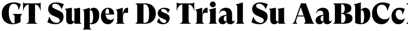GT Super Ds Trial Su font