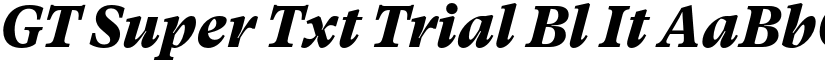 GT Super Txt Trial Bl It font