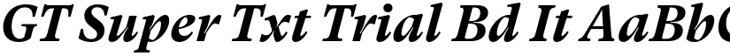 GT Super Txt Trial Bd It font