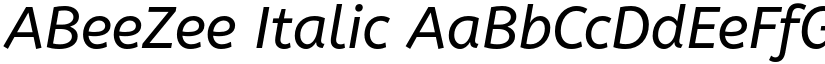 ABeeZee Italic font
