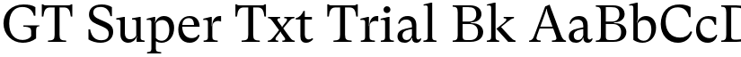 GT Super Txt Trial Bk font