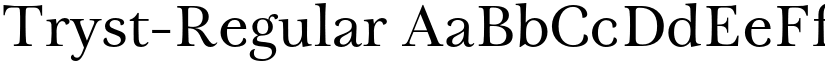 Tryst-Regular font