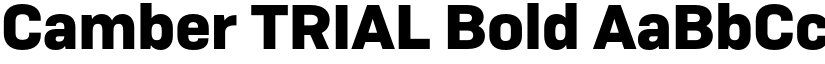 Camber TRIAL Bold font