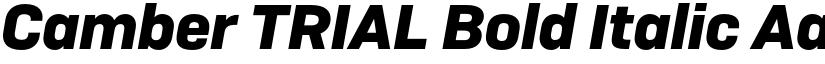 Camber TRIAL Bold Italic font